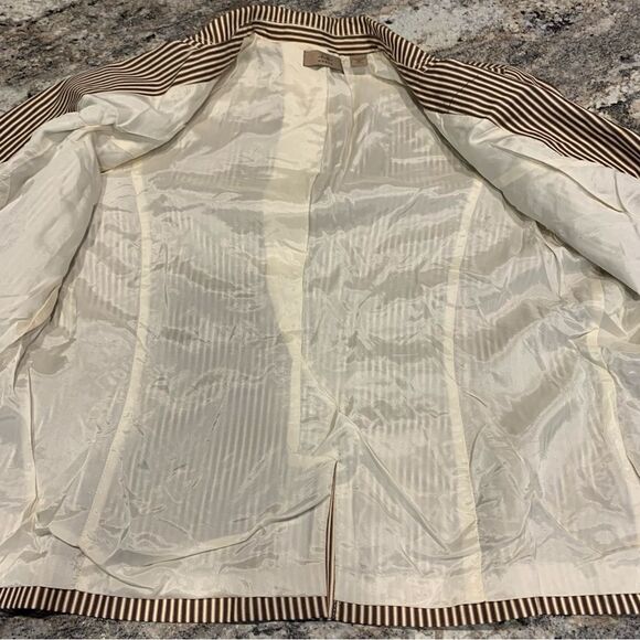 i.e. Brown Tan Pin Stripe Blazer - Picture 9 of 11